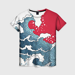 Женская футболка Страна восходящего солнца - большая волна