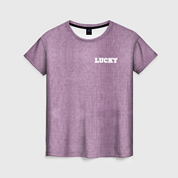 Женская футболка Розовые джинсы lucky 77