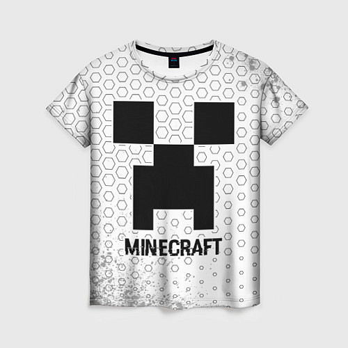 Женская футболка Minecraft glitch на светлом фоне / 3D-принт – фото 1