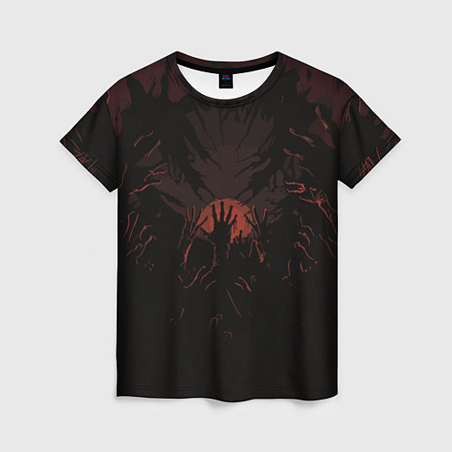 Женская футболка Руки зомби на закате / 3D-принт – фото 1