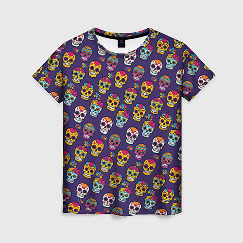 Женская футболка Мексиканские черепа Калака / 3D-принт – фото 1