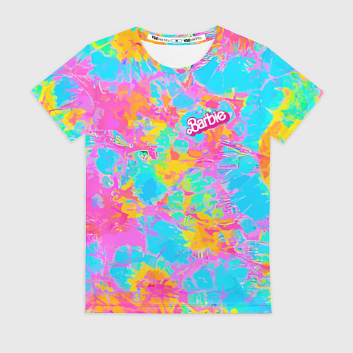 Женская футболка Барбм - цветочный абстрактный паттерн - тай-дай / 3D-принт – фото 1
