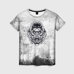 Женская футболка Texture - разозленная горилла