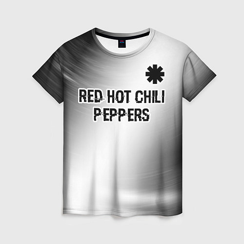 Женская футболка Red Hot Chili Peppers glitch на светлом фоне посер / 3D-принт – фото 1