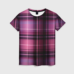 Женская футболка Фиолетовая шотландская клетка