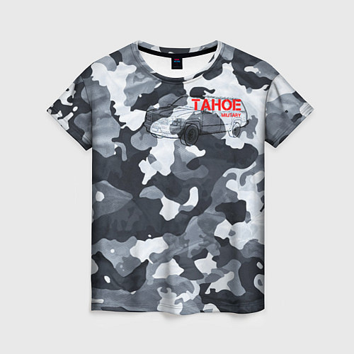Женская футболка Chevrolet tahoe military тахо / 3D-принт – фото 1
