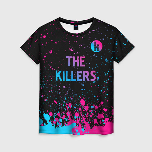 Женская футболка The Killers - neon gradient посередине / 3D-принт – фото 1