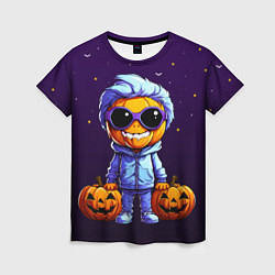 Футболка женская Happy pumpkin, цвет: 3D-принт