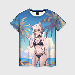 Женская футболка Дзета в купальнике