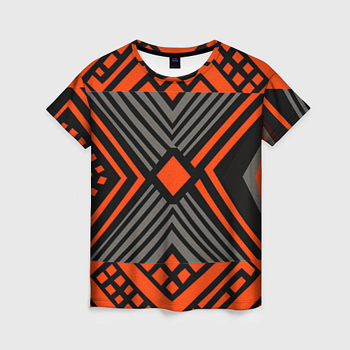 Женская футболка Узор в этническом стиле племени масаев / 3D-принт – фото 1