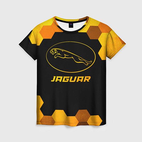 Женская футболка Jaguar - gold gradient / 3D-принт – фото 1