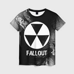Футболка женская Fallout glitch на темном фоне, цвет: 3D-принт