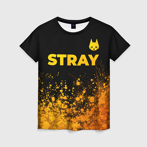 Женская футболка Stray - gold gradient посередине / 3D-принт – фото 1