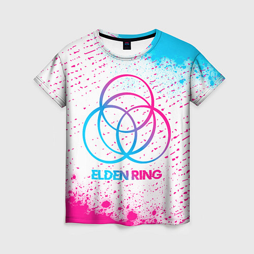 Женская футболка Elden Ring neon gradient style / 3D-принт – фото 1