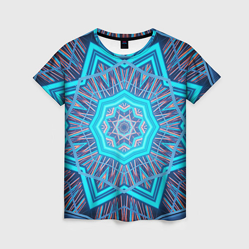 Женская футболка Геометрический орнамент мандалы / 3D-принт – фото 1