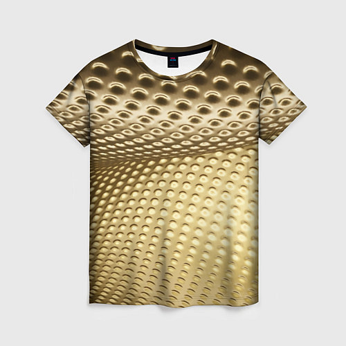 Женская футболка Золотая сетка абстракция / 3D-принт – фото 1