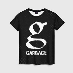 Футболка женская Garbage glitch на темном фоне, цвет: 3D-принт