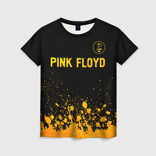Женская футболка Pink Floyd - gold gradient посередине / 3D-принт – фото 1