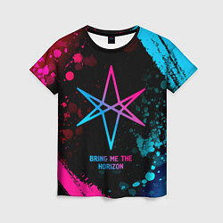 Футболка женская Bring Me the Horizon - neon gradient, цвет: 3D-принт