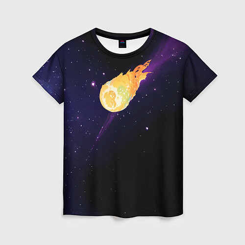 Женская футболка Магическая комета и обыденный космос / 3D-принт – фото 1