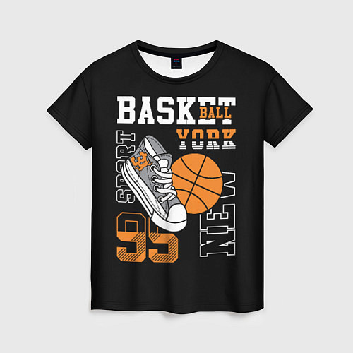 Женская футболка Basketball New York / 3D-принт – фото 1