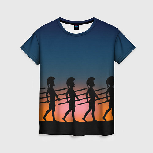Женская футболка Греческий закат / 3D-принт – фото 1