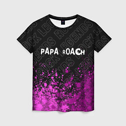 Футболка женская Papa Roach rock legends посередине, цвет: 3D-принт