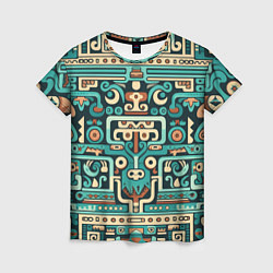 Женская футболка Абстрактный паттерн в ацтекском стиле