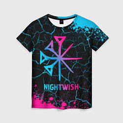 Футболка женская Nightwish - neon gradient, цвет: 3D-принт