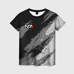 Женская футболка N7 - mass effect monochrome