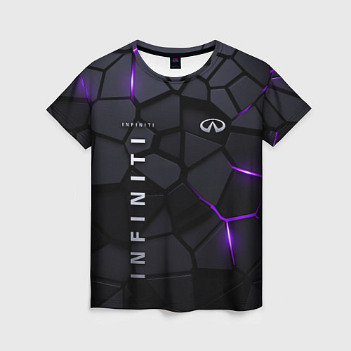 Женская футболка Infiniti - плиты с эффектом свечения / 3D-принт – фото 1