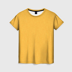 Футболка женская Жёлтый однотонный текстура, цвет: 3D-принт