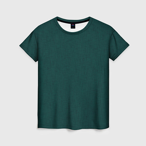 Женская футболка Тёмно-зелёный однотонный текстура / 3D-принт – фото 1