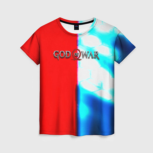 Женская футболка Бог войны броня / 3D-принт – фото 1