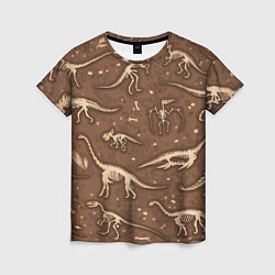 Женская футболка Dinosaurs bones