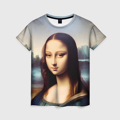 Женская футболка Нейросеть - азиатская Мона Лиза / 3D-принт – фото 1