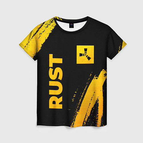 Женская футболка Rust - gold gradient вертикально / 3D-принт – фото 1