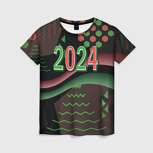 Женская футболка 2024 абстрактный фон / 3D-принт – фото 1