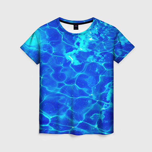 Женская футболка Чистая вода океаны / 3D-принт – фото 1