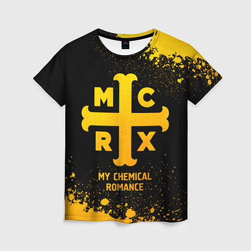 Женская футболка My Chemical Romance - gold gradient / 3D-принт – фото 1