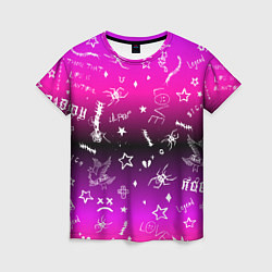 Женская футболка Тату Лил Пипа на фиолетовом