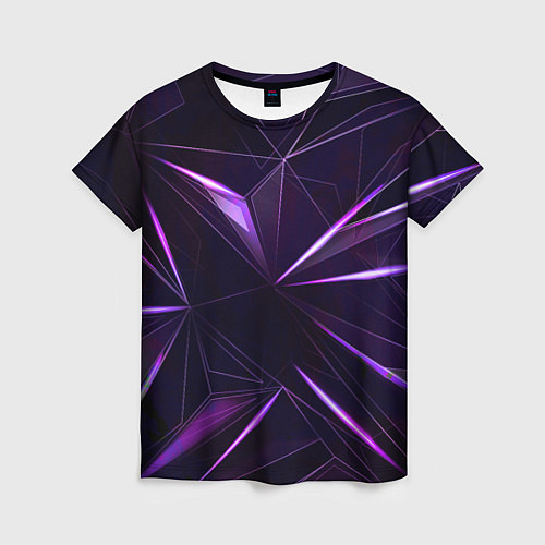 Женская футболка Фиолетовый хрусталь / 3D-принт – фото 1