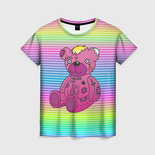 Женская футболка Медвежонок Лил Пип / 3D-принт – фото 1