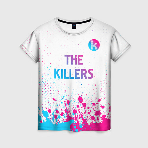 Женская футболка The Killers neon gradient style посередине / 3D-принт – фото 1