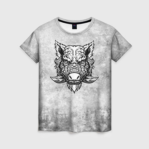 Женская футболка Texture - дикий секач / 3D-принт – фото 1