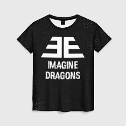 Футболка женская Imagine Dragons glitch на темном фоне, цвет: 3D-принт