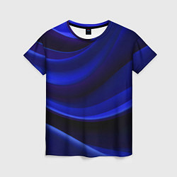 Женская футболка Темная синяя абстракция
