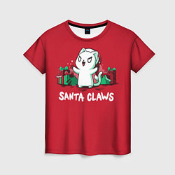 Футболка женская Santa claws, цвет: 3D-принт