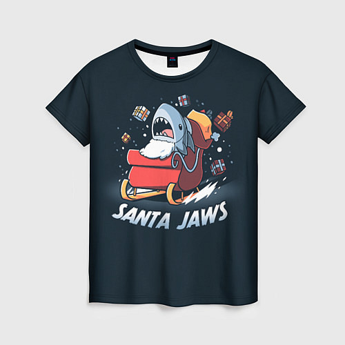 Женская футболка Santa Jaws / 3D-принт – фото 1