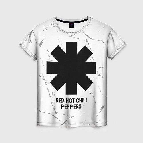 Женская футболка Red Hot Chili Peppers glitch на светлом фоне / 3D-принт – фото 1